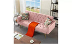 Canapé convertible futon en similicuir 81 cm H x 173,5 cm L x 70 cm P
