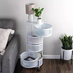 Étagère de rangement à roulettes en métal à 5 niveaux 90,5 cm (H) x 33,5 cm (l) x 33,5 cm (P)