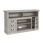 Meuble TV de style rustique en bois et MDF pour téléviseurs jusqu'à 65 pouces