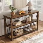 Console 3 niveaux en métal et MDF 76,2 cm H x 119,9 cm L x 34 cm P
