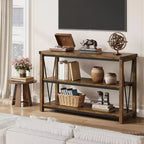 Console 3 niveaux en métal et MDF 76,2 cm H x 119,9 cm L x 34 cm P