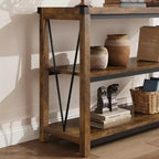 Console 3 niveaux en métal et MDF 76,2 cm H x 119,9 cm L x 34 cm P
