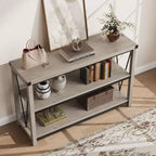 Console 3 niveaux en métal et MDF 76,2 cm H x 119,9 cm L x 34 cm P