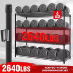 Étagère en fil métallique à 4 niveaux en acier au carbone 180 cm (H) x 60 cm (L) x 150 cm (P)
