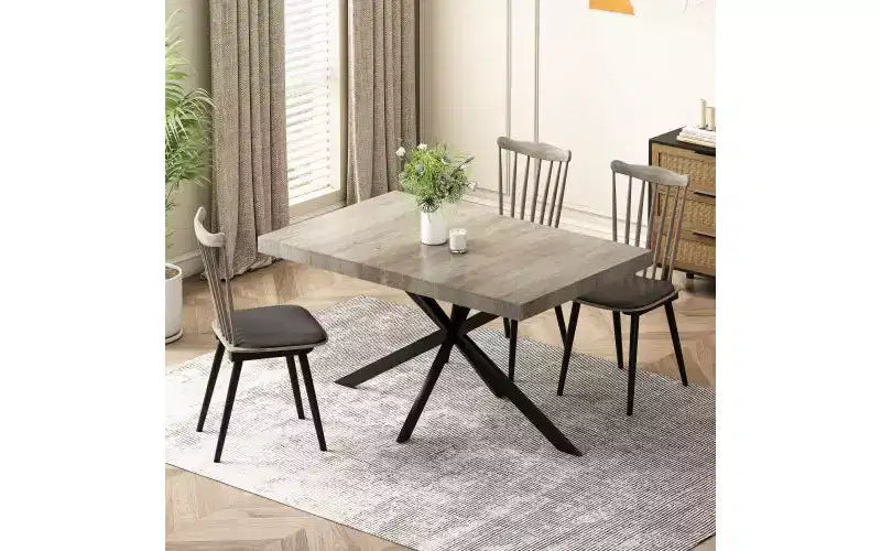 Table à manger extensible en MDF 76 cm H x 180 cm L x 140 cm P