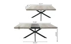 Table à manger extensible en MDF 76 cm H x 180 cm L x 140 cm P