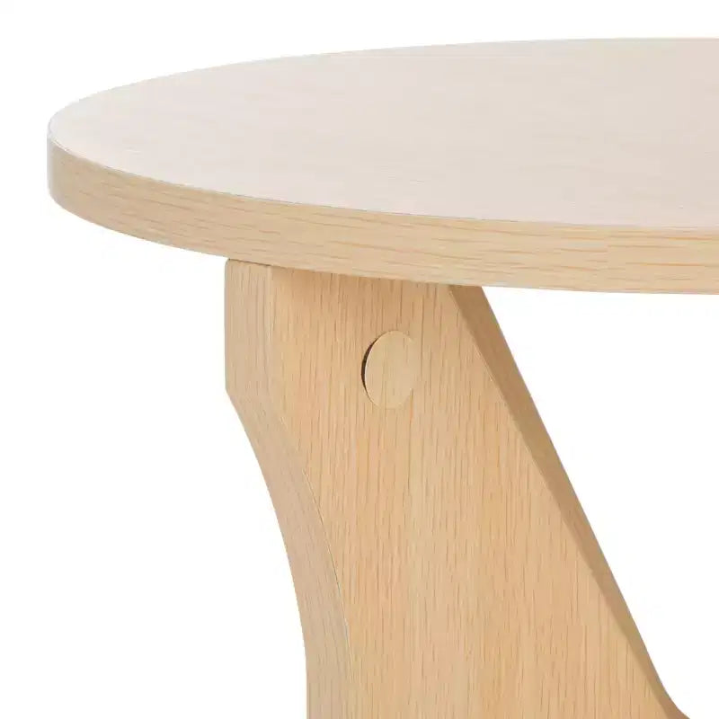Table d'appoint ronde en mélamine et bois 45 cm (H) x 33,5 cm (l)