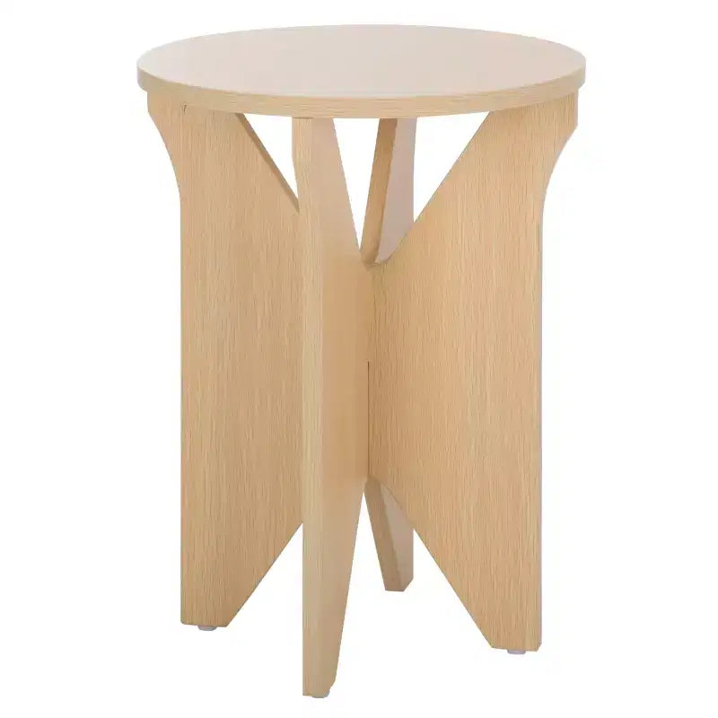 Table d'appoint ronde en mélamine et bois 45 cm (H) x 33,5 cm (l)
