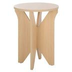 Table d'appoint ronde en mélamine et bois 45 cm (H) x 33,5 cm (l)