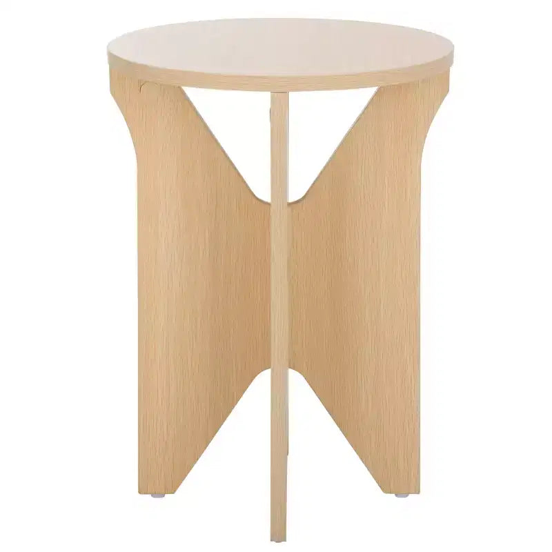 Table d'appoint ronde en mélamine et bois 45 cm (H) x 33,5 cm (l)