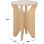 Table d'appoint ronde en mélamine et bois 45 cm (H) x 33,5 cm (l)