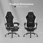 Chaise de bureau ergonomique en métal 48,43''H x 25,39''L x 25,2''P