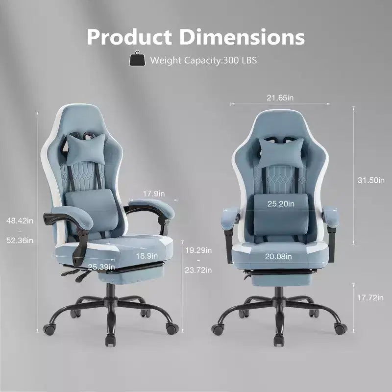 Chaise de bureau ergonomique en métal 48,43''H x 25,39''L x 25,2''P