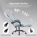Chaise de bureau ergonomique en métal 48,43''H x 25,39''L x 25,2''P