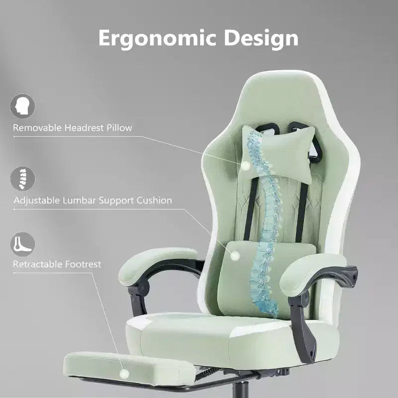Chaise de bureau ergonomique en métal 48,43''H x 25,39''L x 25,2''P