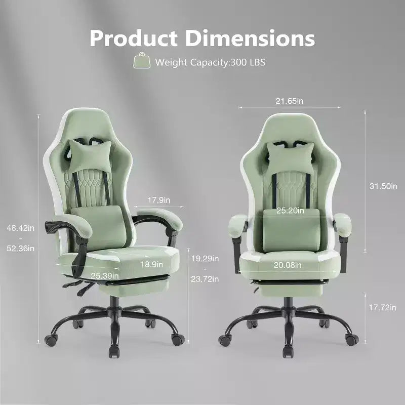 Chaise de bureau ergonomique en métal 48,43''H x 25,39''L x 25,2''P
