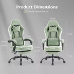 Chaise de bureau ergonomique en métal 48,43''H x 25,39''L x 25,2''P