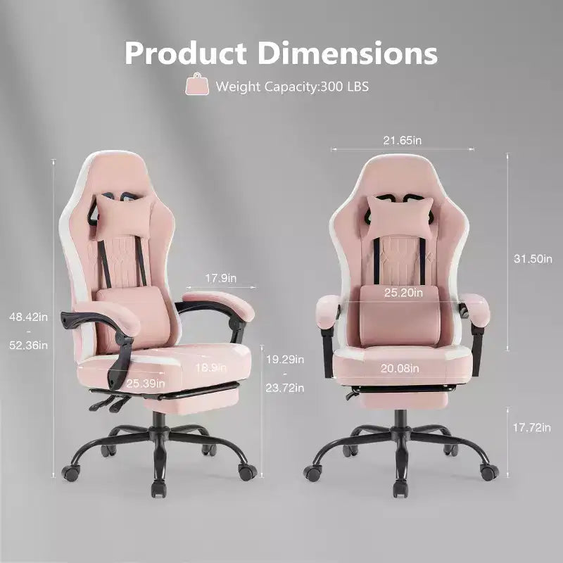 Chaise de bureau ergonomique en métal 48,43''H x 25,39''L x 25,2''P