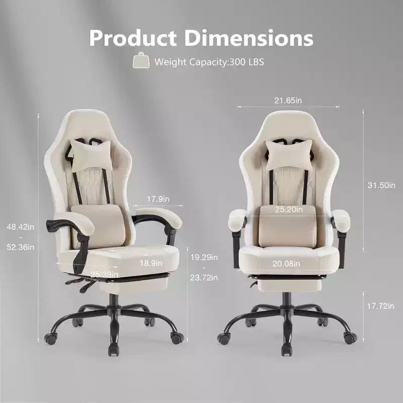 Chaise de bureau ergonomique en métal 48,43''H x 25,39''L x 25,2''P