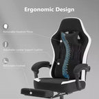 Chaise de bureau ergonomique en métal 48,43''H x 25,39''L x 25,2''P