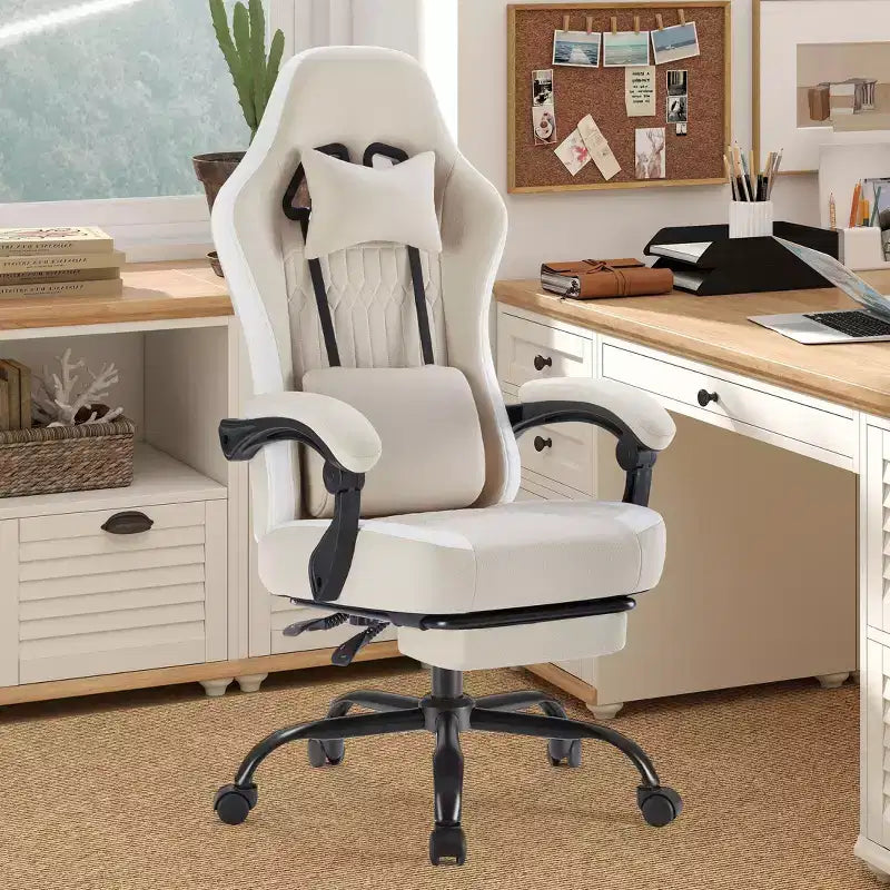 Chaise de bureau ergonomique en métal 48,43''H x 25,39''L x 25,2''P