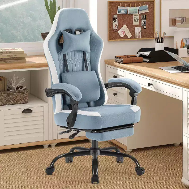 Chaise de bureau ergonomique en métal 48,43''H x 25,39''L x 25,2''P