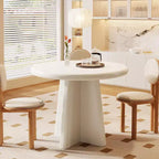 Table à manger ronde 73,7 cm H x 80 cm diamètre Places 2 à 4