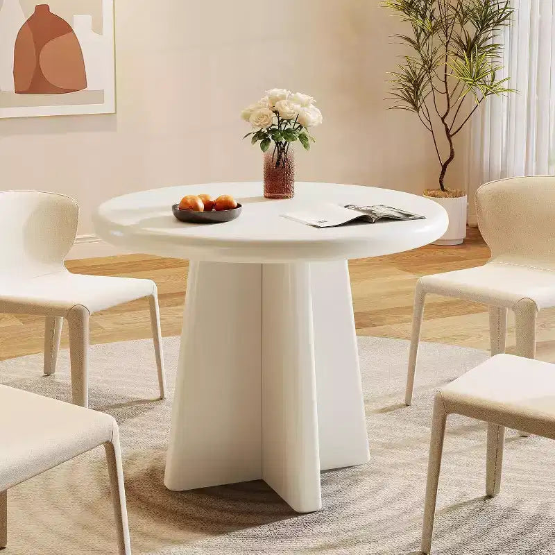 Table à manger ronde 73,7 cm H x 80 cm diamètre Places 2 à 4