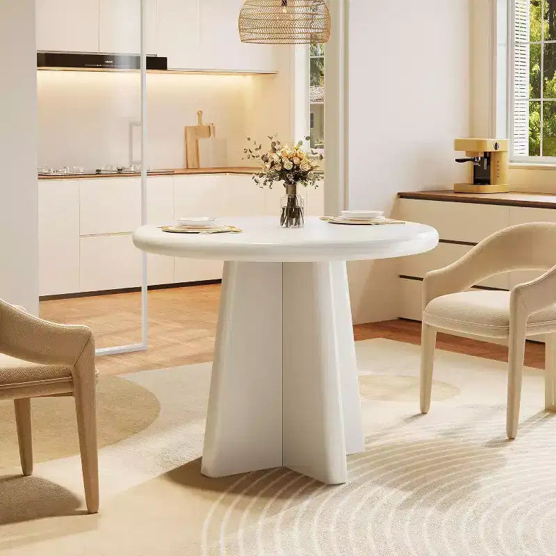 Table à manger ronde 73,7 cm H x 80 cm diamètre Places 2 à 4