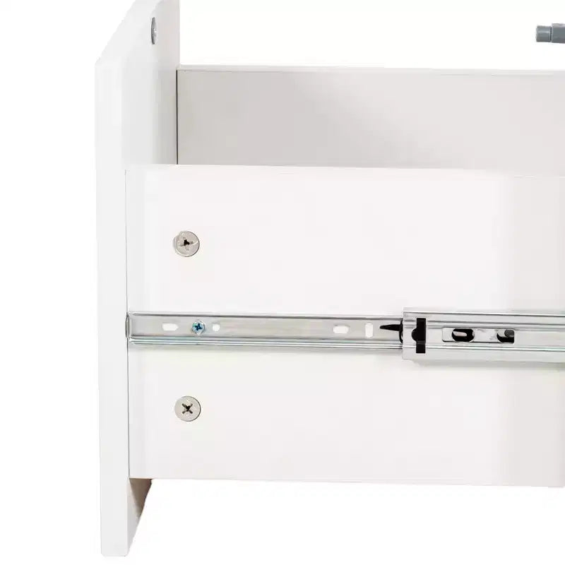 Armoire de rangement haute et étroite en panneaux de particules et MDF, 1 porte et 2 tiroirs, 180 cm de hauteur