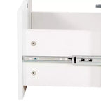Armoire de rangement haute et étroite en panneaux de particules et MDF, 1 porte et 2 tiroirs, 180 cm de hauteur