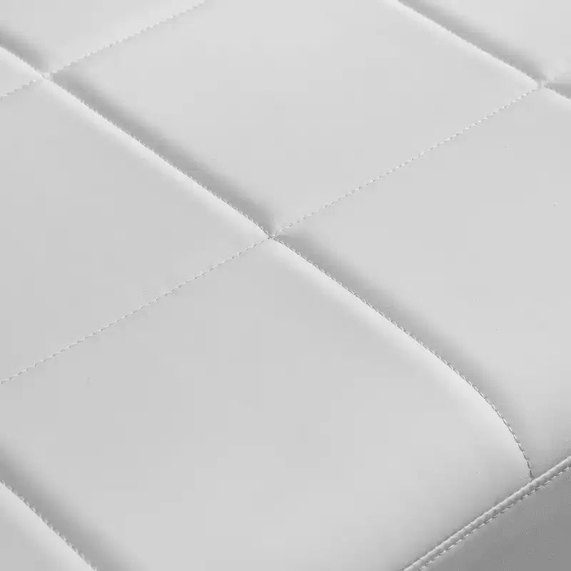 Canapé causeuse en similicuir avec accoudoirs en métal doré L 147 cm