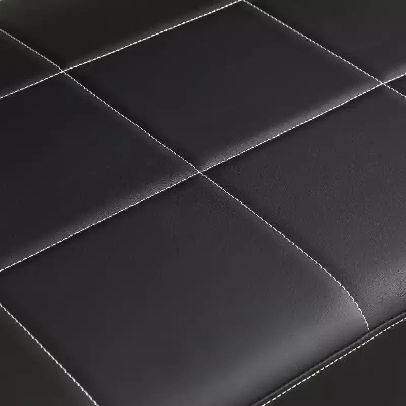 Canapé causeuse en similicuir avec accoudoirs en métal doré L 147 cm