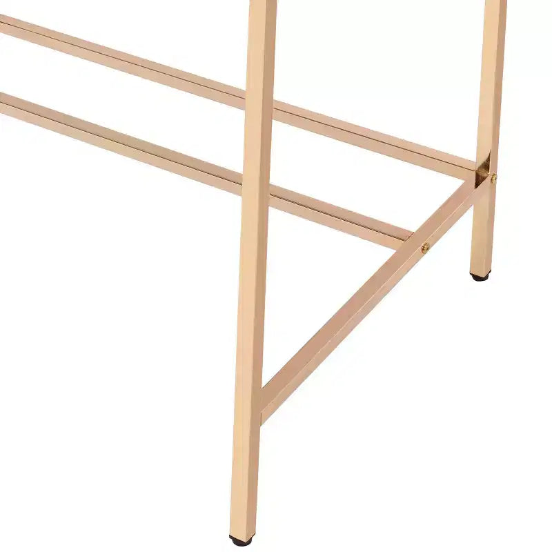 Bureau en MDF avec port USB et piètement en métal doré 40''L
