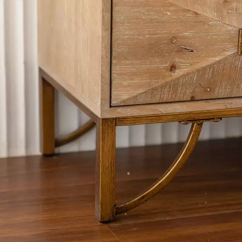 Buffet en acacia et MDF 81,5 cm H x 44 cm l x 151 cm P