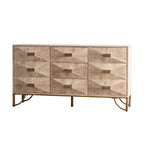 Buffet en acacia et MDF 81,5 cm H x 44 cm l x 151 cm P