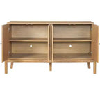 Bahut en MDF et placage d'acacia H 86,9 cm x l 45,7 cm x P 152,4 cm