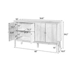 Bahut en MDF et placage d'acacia H 86,9 cm x l 45,7 cm x P 152,4 cm