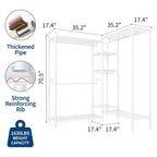 Portant à vêtements autoportant en acier avec étagères 194 cm H | Capacité de 227 kg