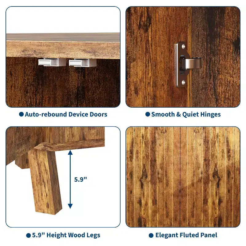 Meuble d'angle de rangement industriel avec 3 étagères réglables