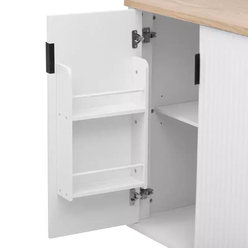 Îlot de cuisine roulant en MDF et pin 36,4''H x 51,3''P x 29,5''L