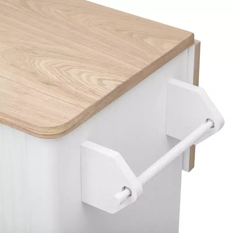 Îlot de cuisine roulant en MDF et pin 36,4''H x 51,3''P x 29,5''L