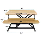 Convertisseur de bureau assis-debout en MDF 26''H x 32''P x 16.5''L