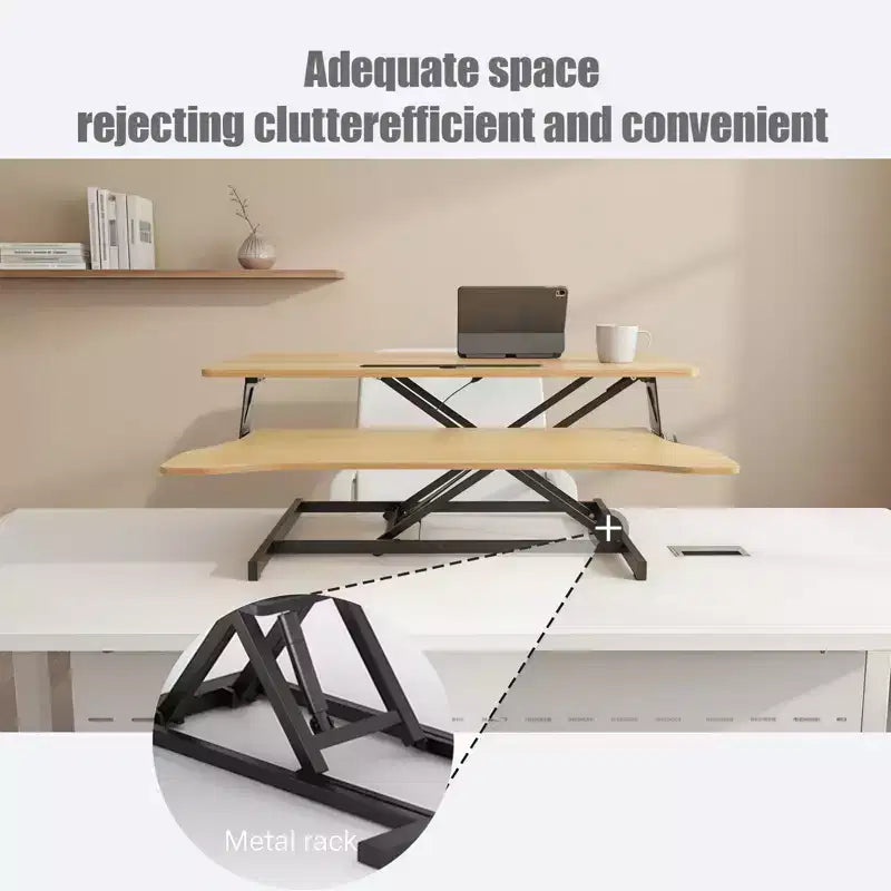 Convertisseur de bureau assis-debout en MDF 26''H x 32''P x 16.5''L