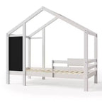 Lit d'enfant en bois avec cadre de maison, double, 183 cm (H) x 106,4 cm (l) x 203,5 cm (P)