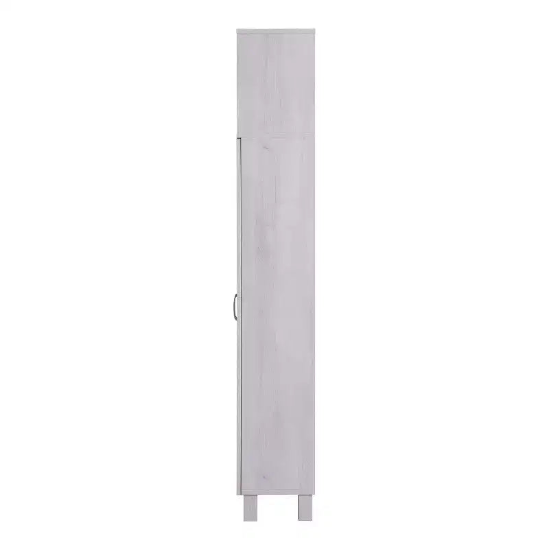 Meuble de rangement double porte en chêne blanc