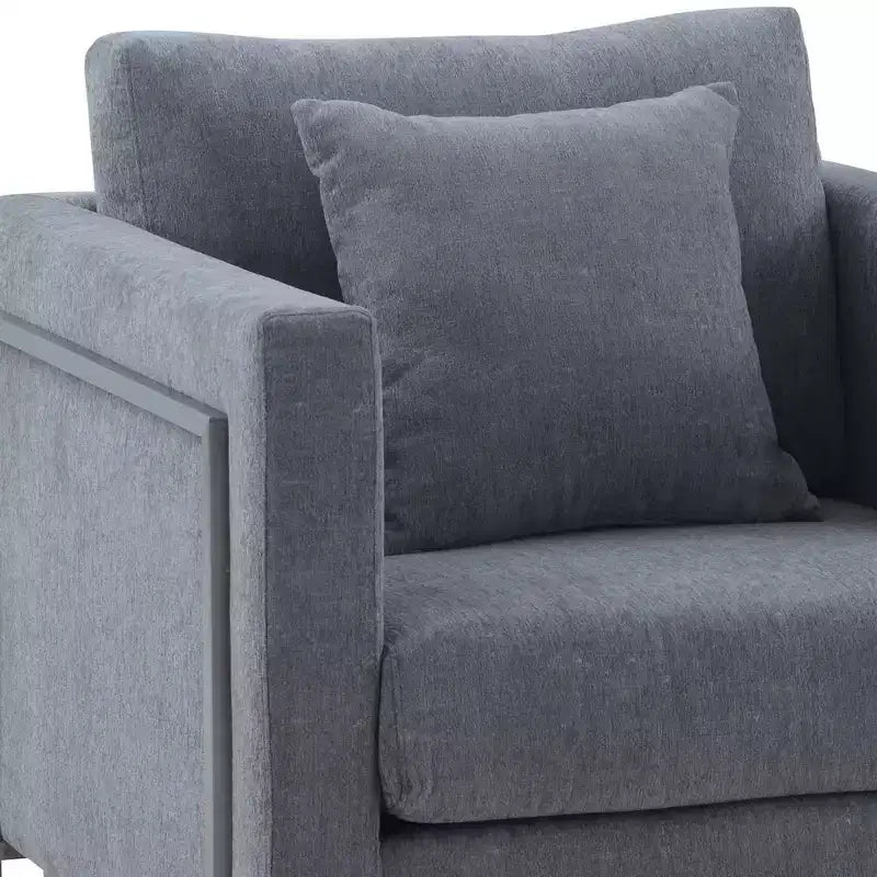 Fauteuil d'appoint en tissu 34 po H x 35 po L x 35 po P