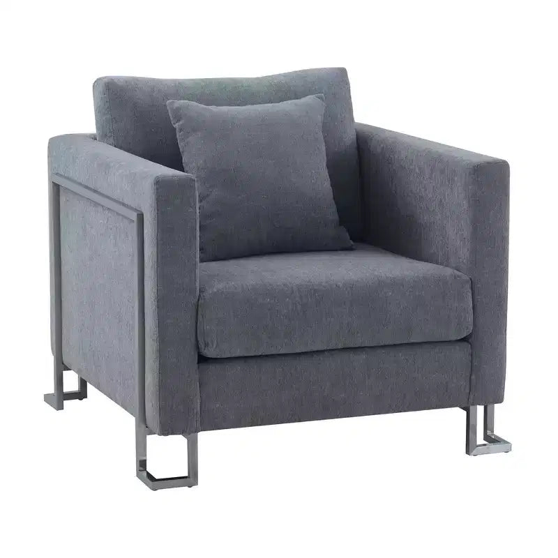 Fauteuil d'appoint en tissu 34 po H x 35 po L x 35 po P