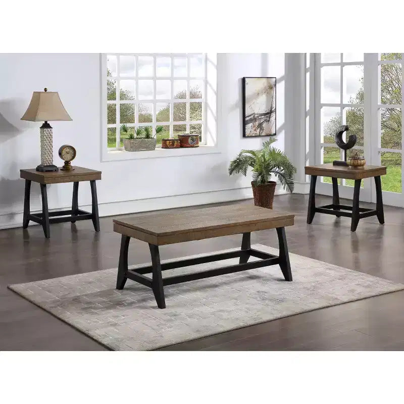 Table d'appoint en bois d'hévéa et MDF 56 cm (H) x 56 cm (l) x 58 cm (P)