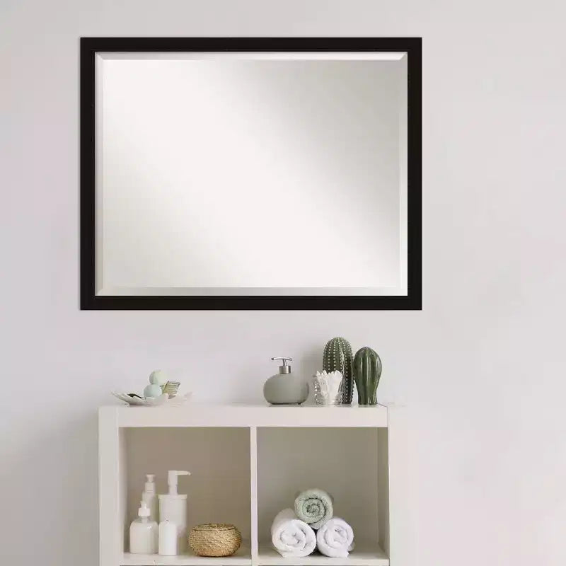 Miroir mural de salle de bain rectangulaire en polystyrène 23,88''H x 29,88''L